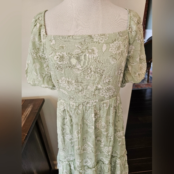 Blu Pepper Size Large Floral Cottagecore Feminine Romantic Dress Fully Lined NWT - Picture 2 of 11